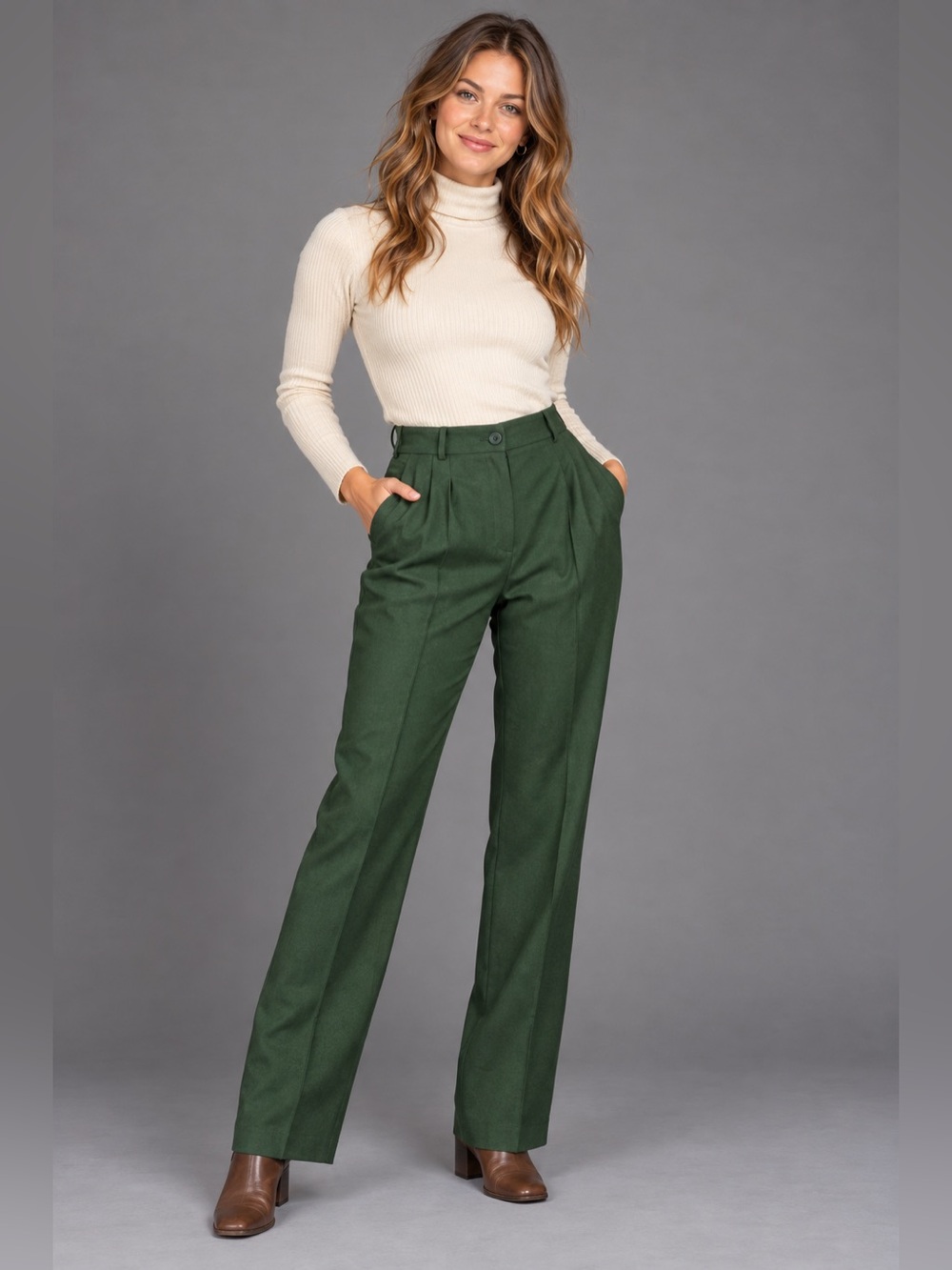 Vintage Mister Leonard by Len Wasser Green Tailored Trousers – New Deadstock